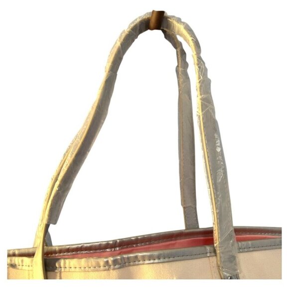 Ralph Lauren Fragrances White Tote W/Gray Trim & Handles W/plastic Still On. D-5 - Picture 2 of 5